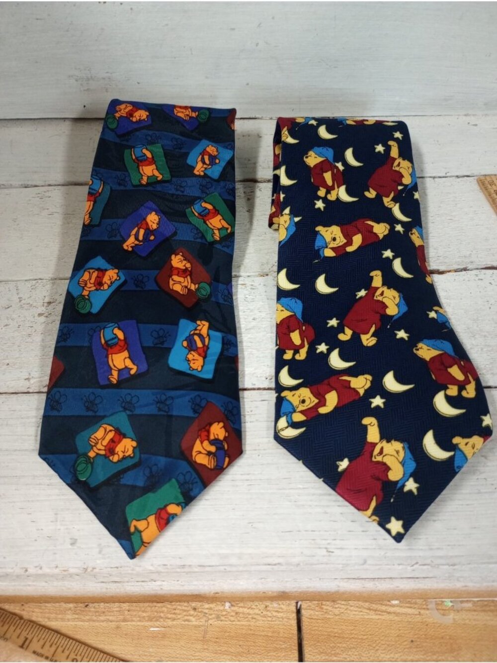 Disney Winnie the Pooh Neck Ties Set Of 2 Sleeping Pooh And Pooh W Honeypot *